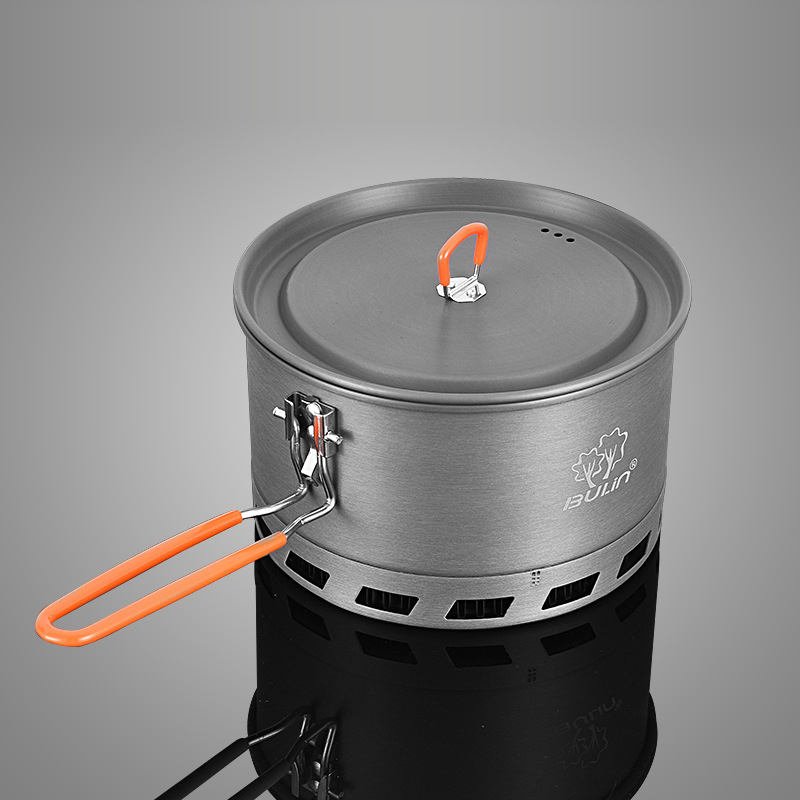 Camping Cooking Set Stainless Steel - وعاء طهي للتخييم الخارجي ، أواني