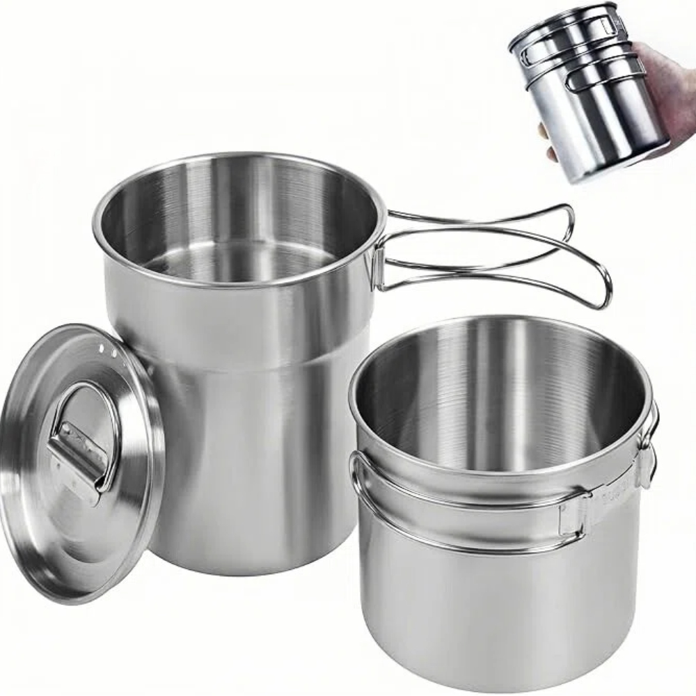 Camping Cooking Utensil Set - أكواب قابلة للطي للتخييم، أواني طهي