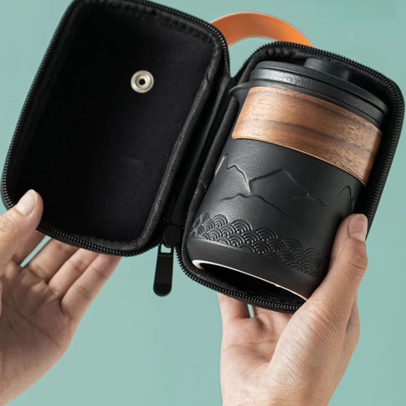 Camping Cooking Utensil Set - المحمولة السفر طقم شاي وعاء واحد