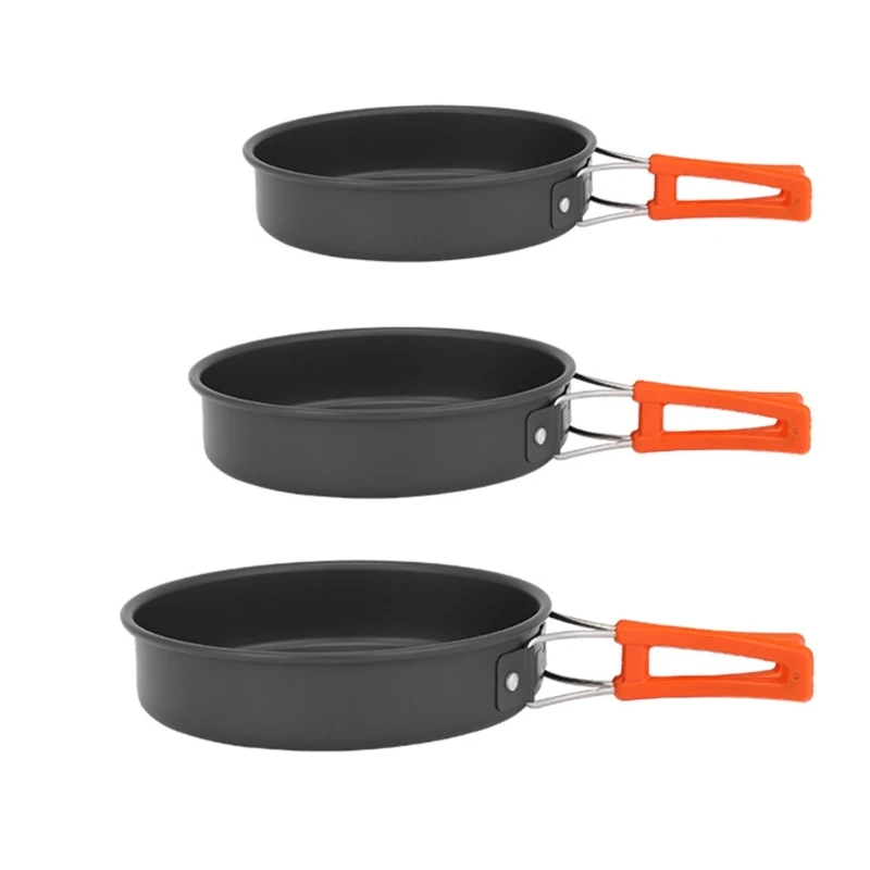 Camping Cooking Sets - مقلاة قلي محمولة مع حقيبة تخزين