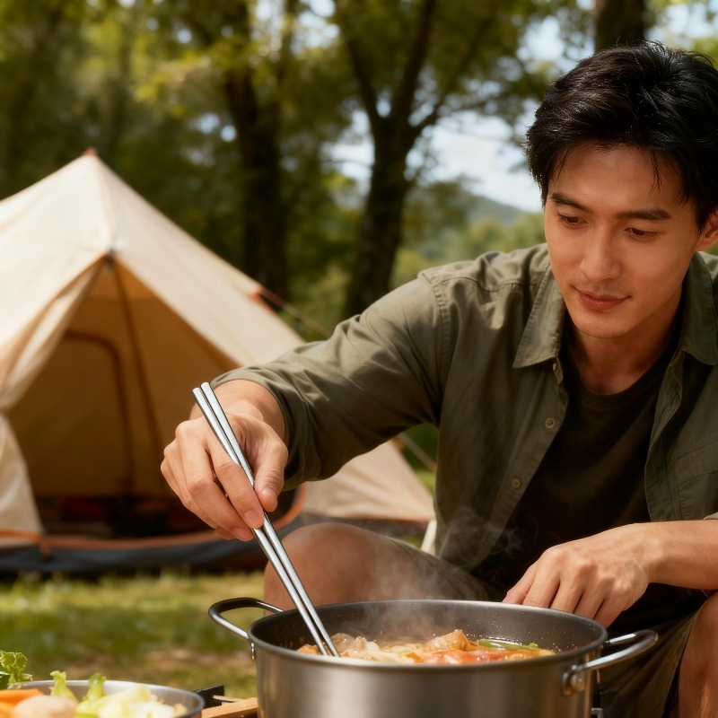 Camping No Cooking Meals - عيدان تناول الطعام المصنوعة من التيتانيوم