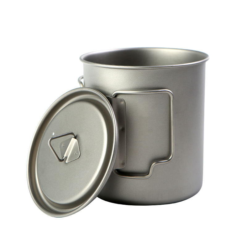 Camping Cooking Gear - أكواب التخييم التيتانيوم 450 مل 550