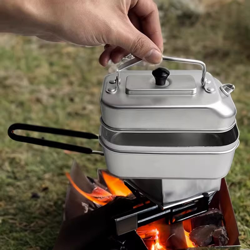Camping Cooking Utensil Set - خفيفة المحمولة نزهة غلاية ، التخييم