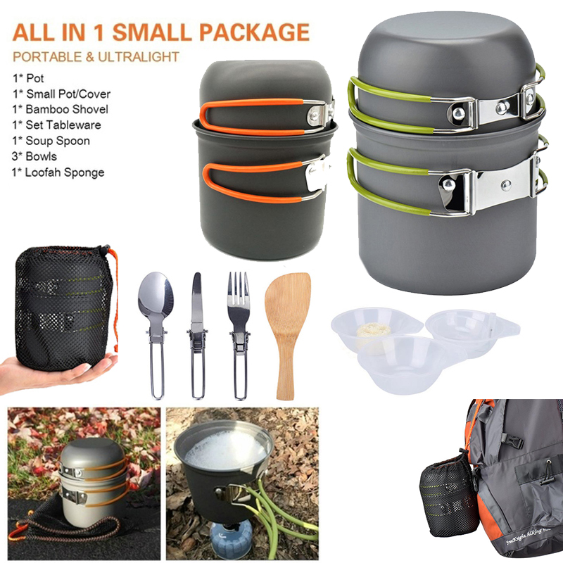 Camping Cooking Utensil Set - جديد التخييم وعاء المحمولة في الهواء