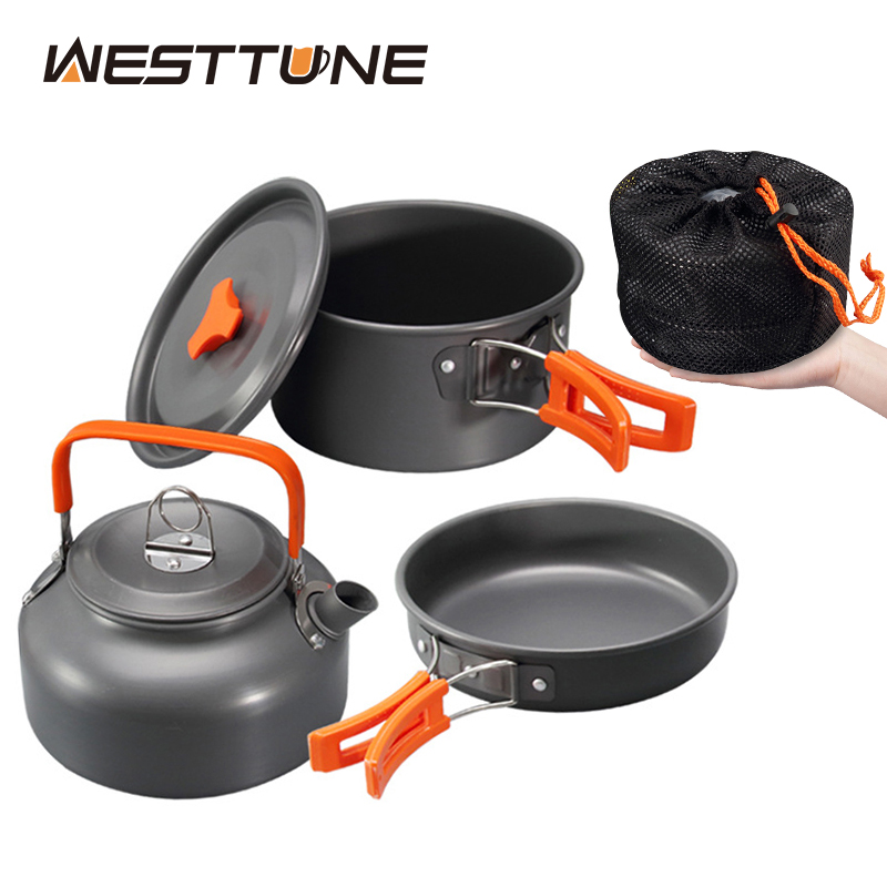 Camping Cooking Utensil Set - WESTTUNE التخييم طقم حلل استانلس ستيل