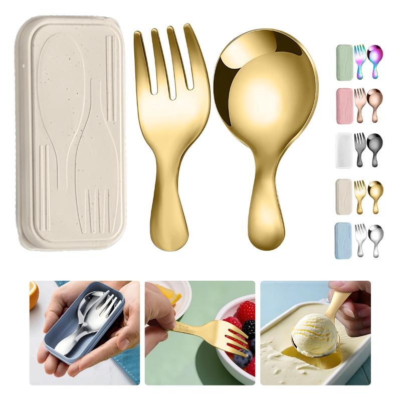 Camping Cooking Sets - الفولاذ المقاوم للصدأ مجموعة أدوات المائدة