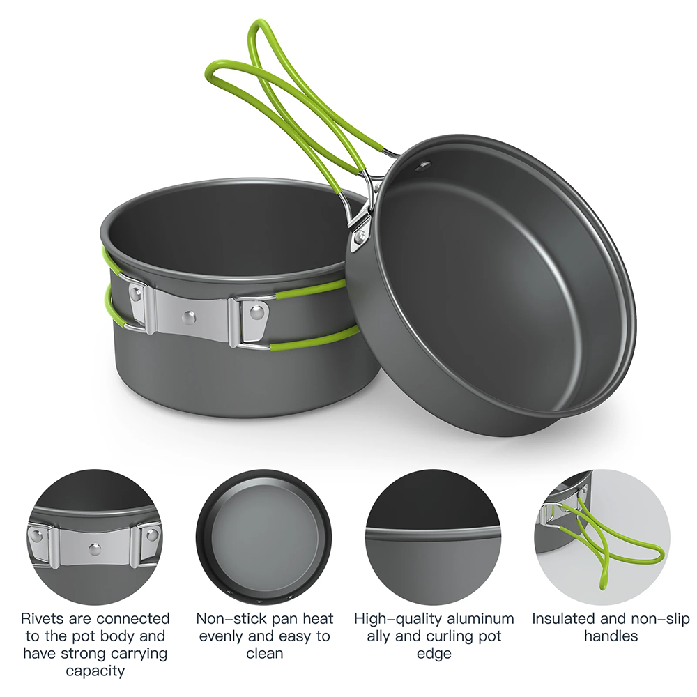 Quechua Camping Cooking Set - طقم أواني طهي خارجية للتخييم لـ