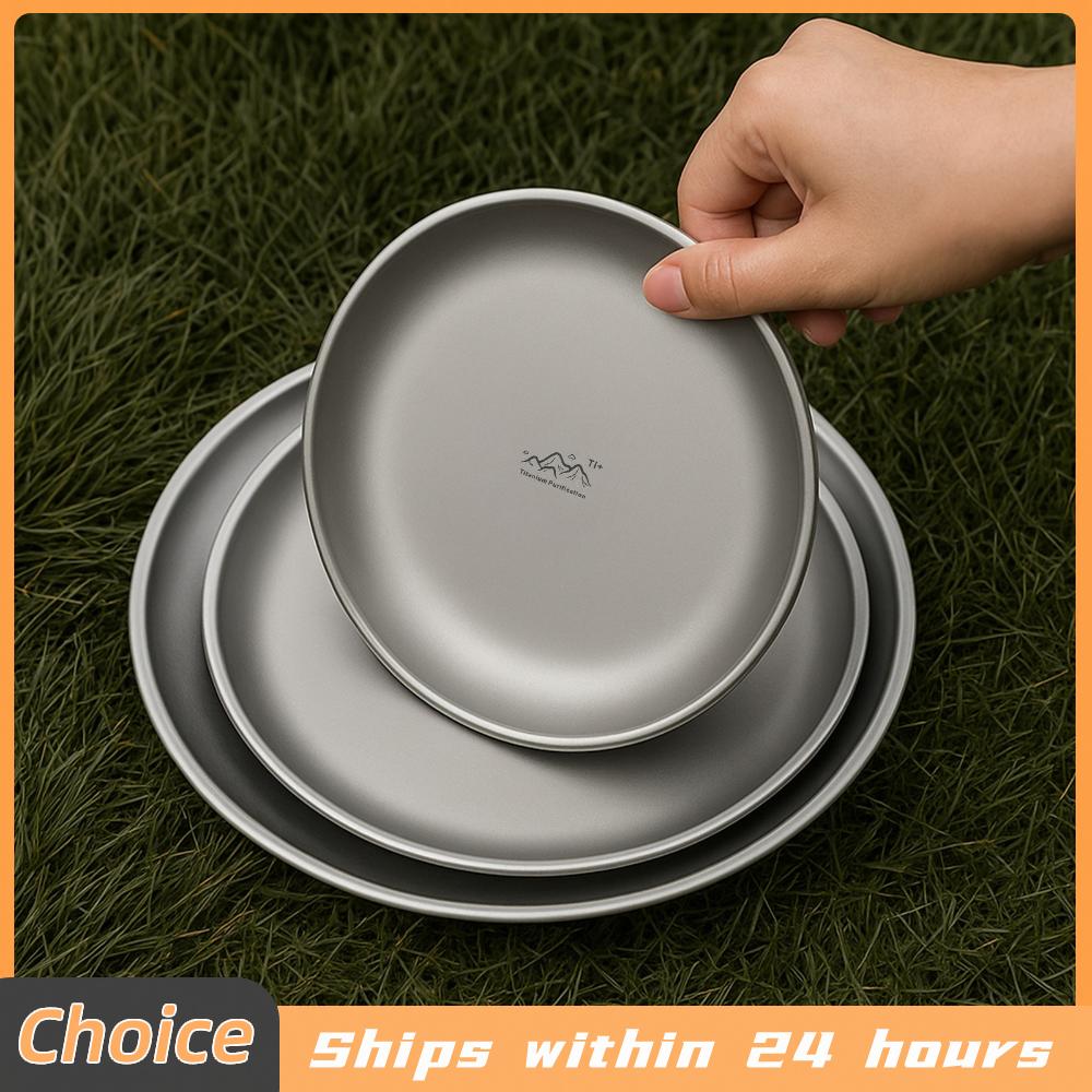 Camping Cooking Set Stainless Steel - طبق محمول من التيتانيوم والفولاذ المقاوم