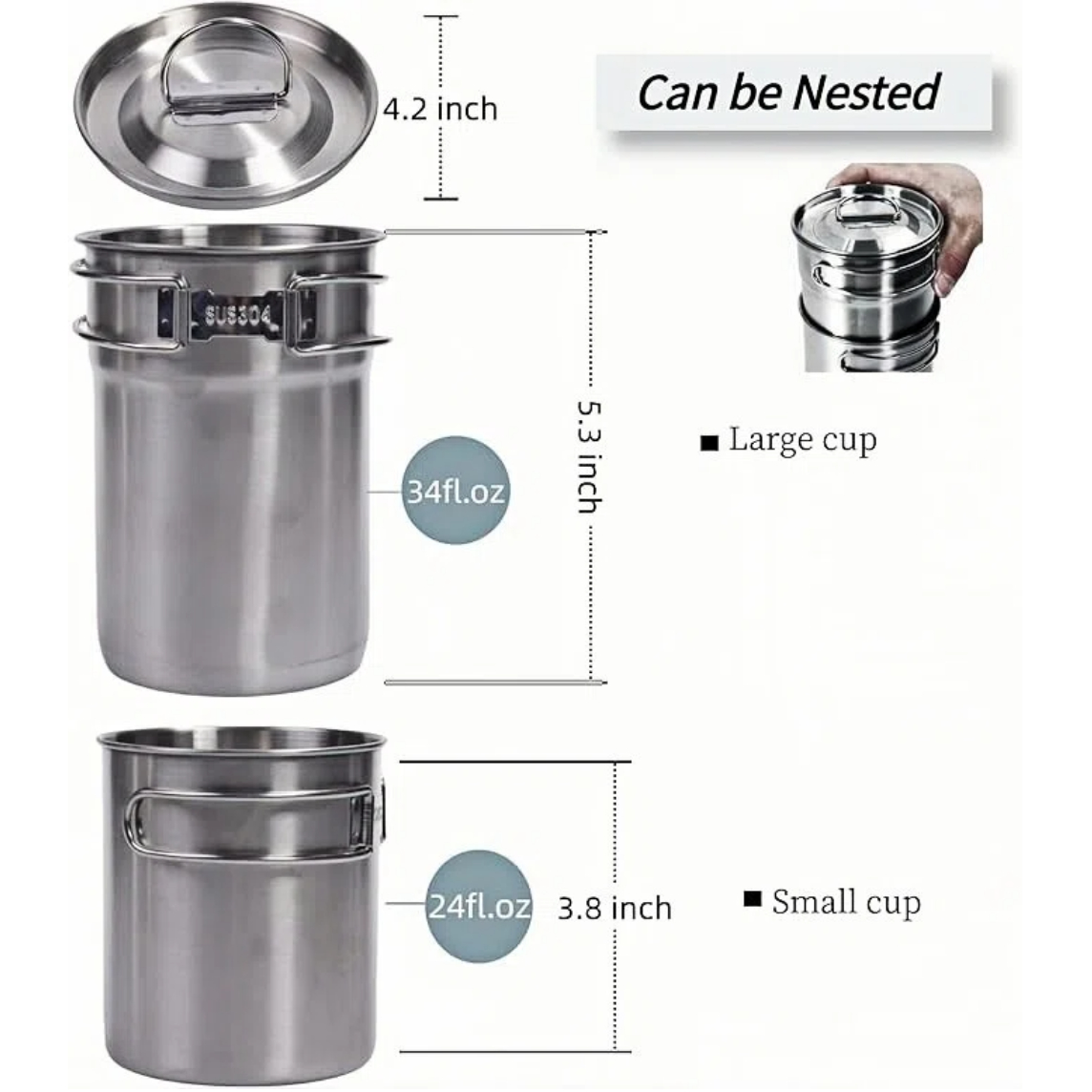 أكواب قابلة للطي للتخييم، أوان - مراجعة Camping Cooking Utensil Set وسعره