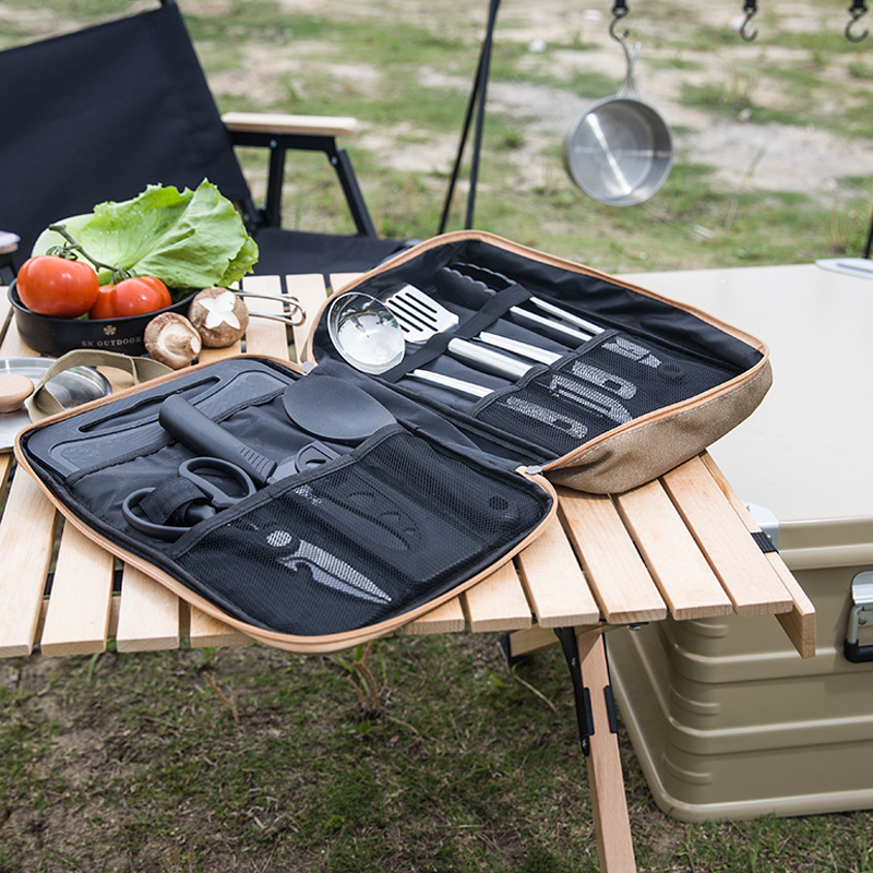 طقم أدوات طهي للتخييم مكون من  - مراجعة Camping Cooking Set With Bag وسعره