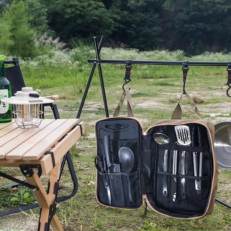 طقم أدوات طهي للتخييم مكون من  - مراجعة Camping Cooking Set With Bag وسعره