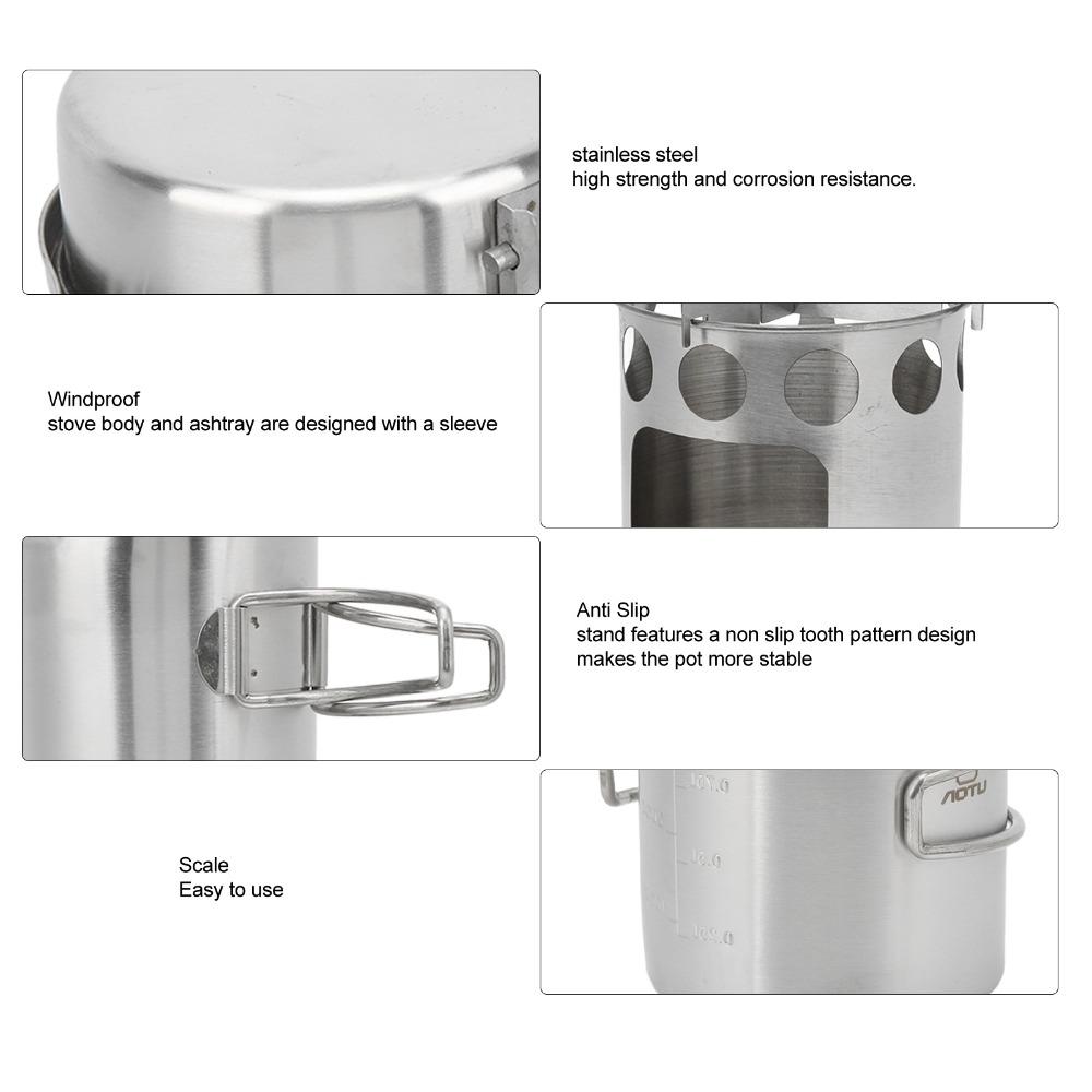 طقم أواني طهي للتخييم من الفول - مراجعة Camping Cooking Set Stainless Steel وسعره