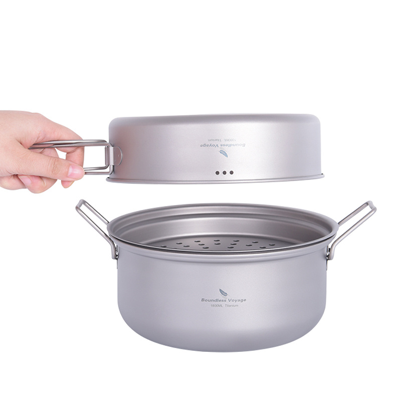 طقم أواني طهي التيتانيوم من Bo - مراجعة Camping Cooking Sets وسعره