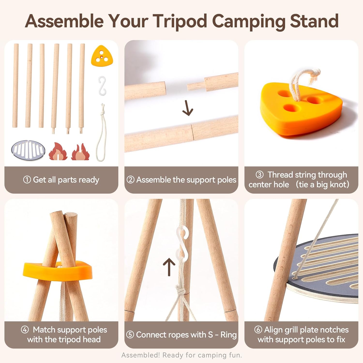 مجموعة ألعاب تخييم خشبية للأطف - مراجعة Camping Cooking Kids وسعره