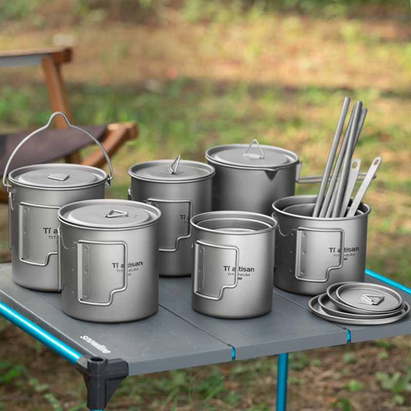Tiartisan في الهواء الطلق التي - مراجعة Camping Cooking Set Stainless Steel وسعره