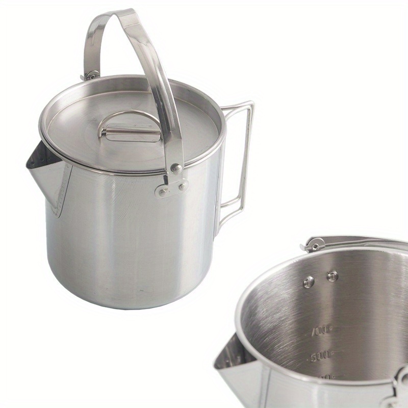 1 قطعة غلاية فولاذية مدمجة ومح - مراجعة Camping Cooking Set Stainless Steel وسعره