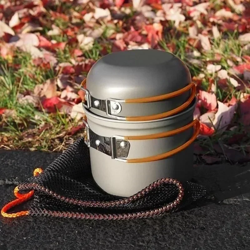 جديد التخييم وعاء المحمولة في  - مراجعة Camping Cooking Utensil Set وسعره
