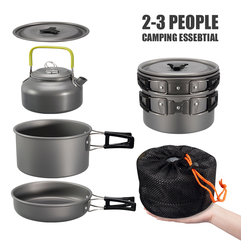 WESTTUNE التخييم طقم حلل استان - مراجعة Camping Cooking Utensil Set وسعره