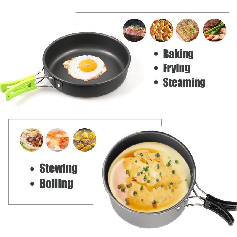 WESTTUNE التخييم طقم حلل استان - مراجعة Camping Cooking Utensil Set وسعره