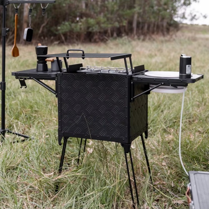 محطة مطبخ خارجية قابلة للطي مت - مراجعة Camping Cooking All In One وسعره