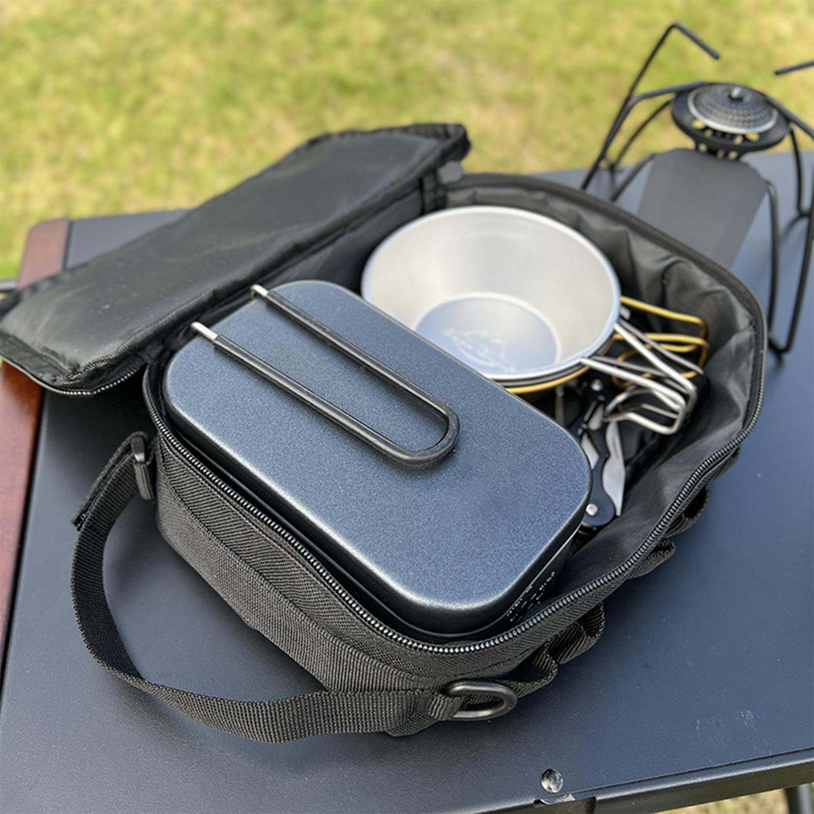 التخييم تجهيزات المطابخ المنظم - مراجعة Camping Cooking Caddy وسعره