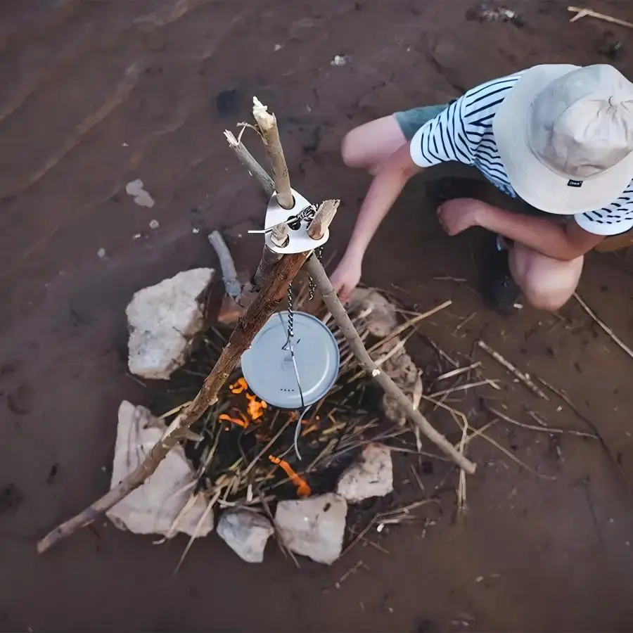 الفولاذ المقاوم للصدأ المحمولة - مراجعة Camping Cooking Multi Tool وسعره
