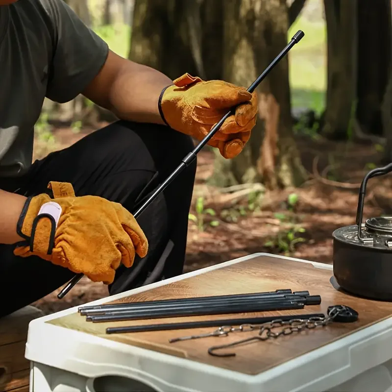 حامل ثلاثي القوائم كبير للنار  - مراجعة Camping Cooking Multi Tool وسعره