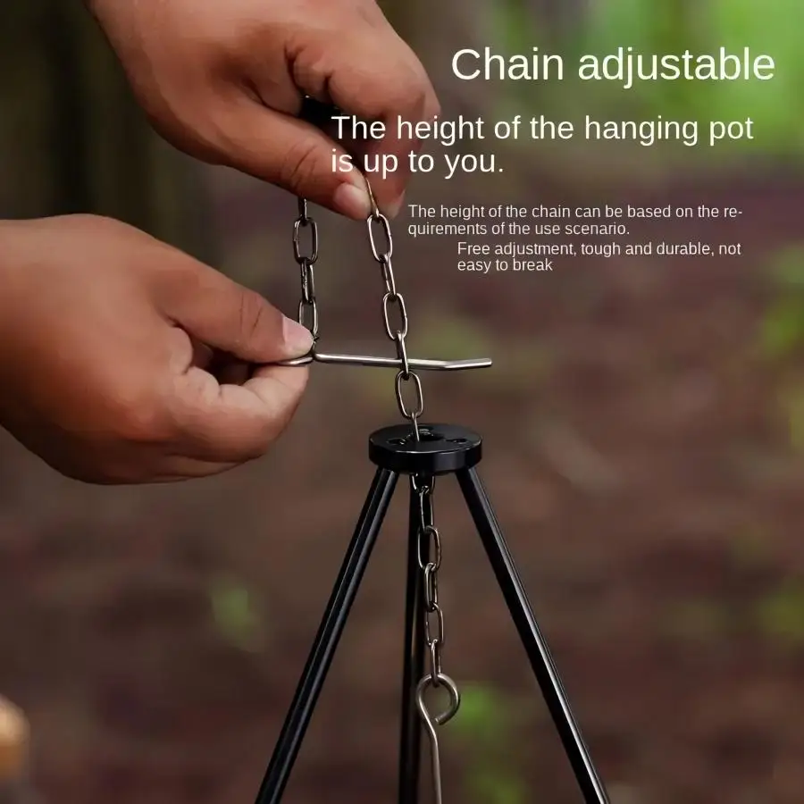 حامل ثلاثي القوائم كبير للنار  - مراجعة Camping Cooking Multi Tool وسعره