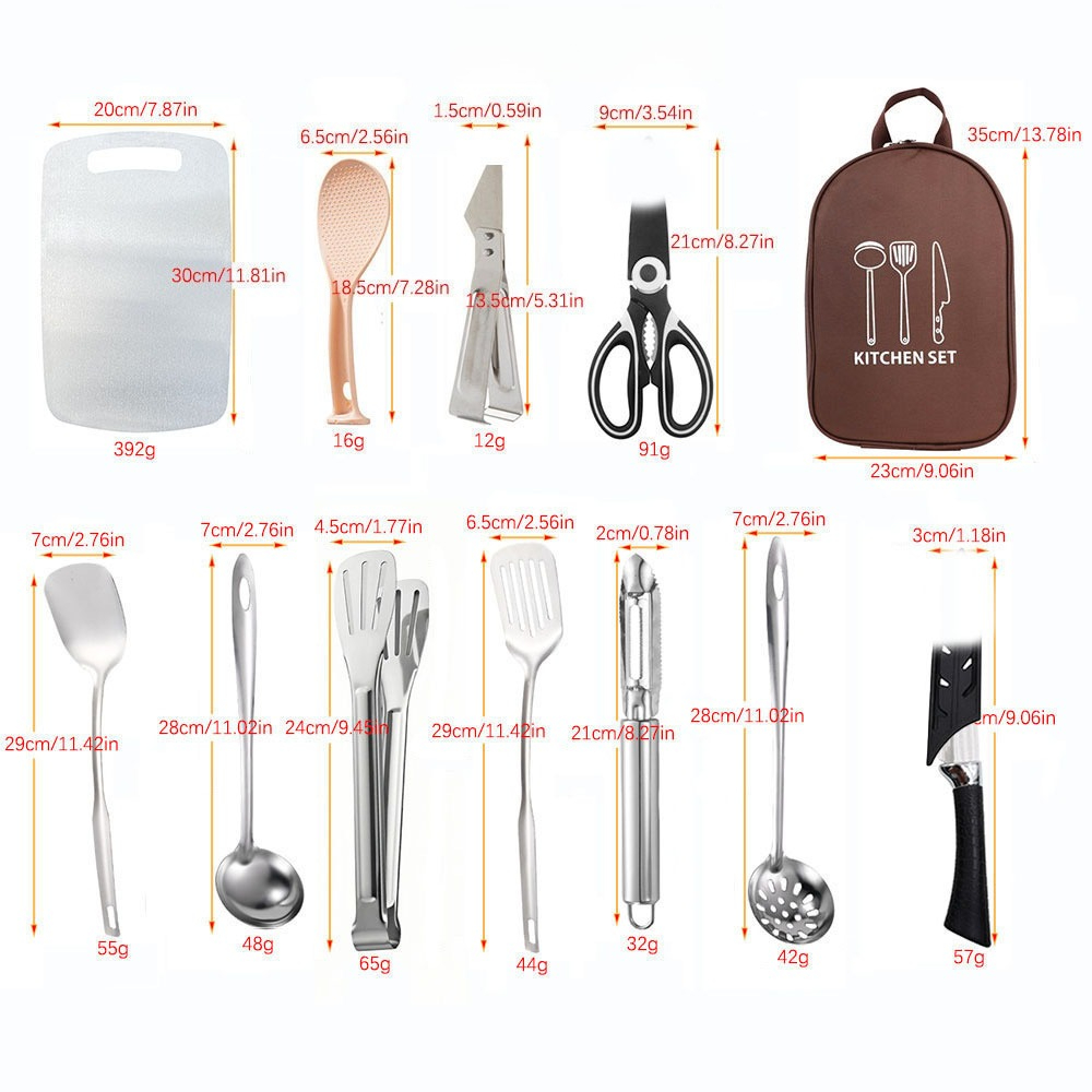 حقيبة تخزين أدوات الطهي للتخيي - مراجعة Quechua Camping Cooking Set وسعره