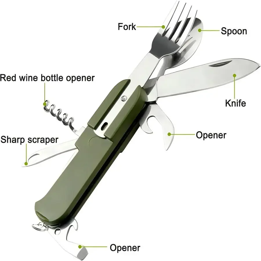 معدات التخييم: طقم سفر 5 في 1  - مراجعة Camping Cooking Utensil Set وسعره