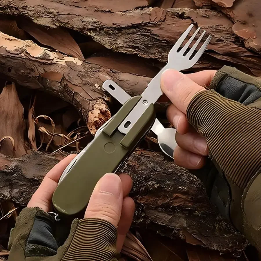 معدات التخييم: طقم سفر 5 في 1  - مراجعة Camping Cooking Utensil Set وسعره