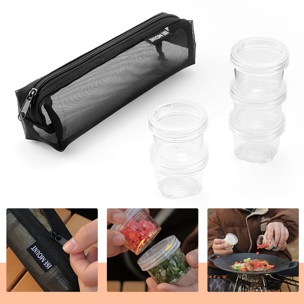حقيبة تخزين توابل التخييم مع 5 - مراجعة Camping Cooking Set With Bag وسعره