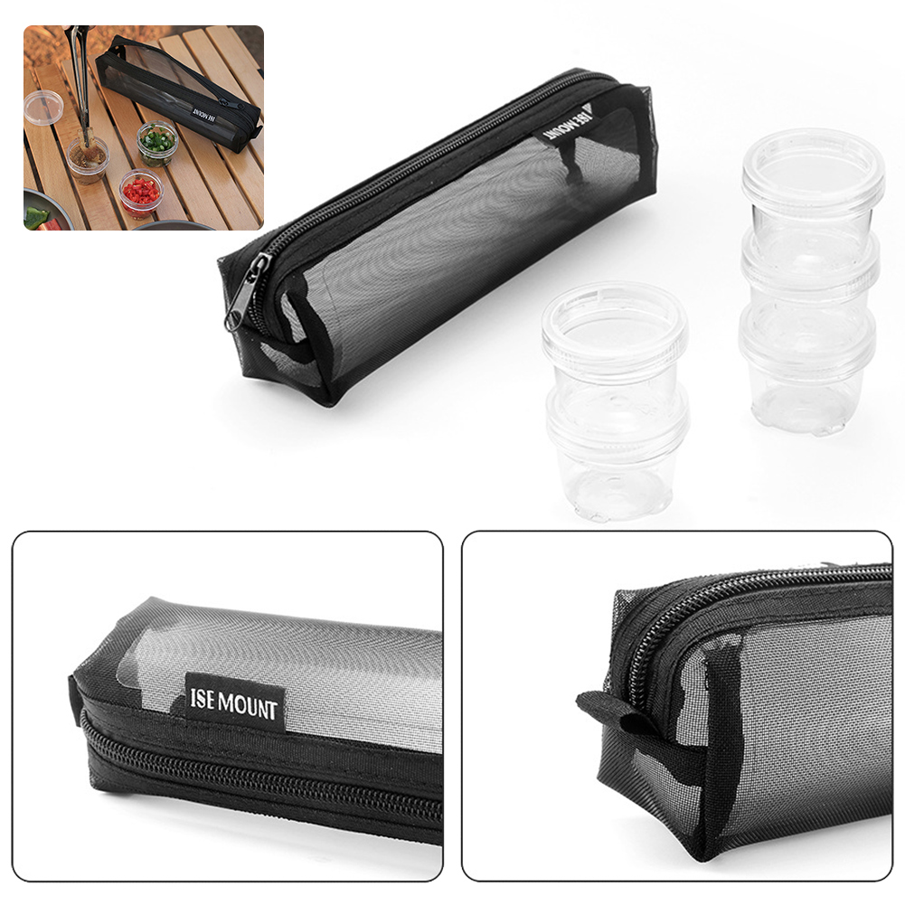 حقيبة تخزين توابل التخييم مع 5 - مراجعة Camping Cooking Set With Bag وسعره
