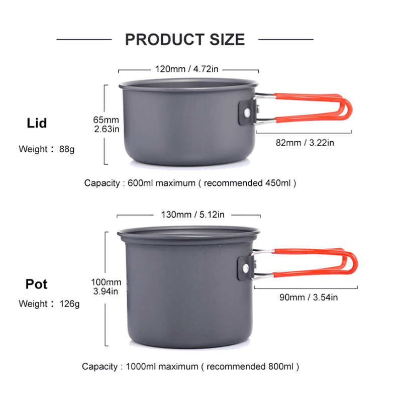 Widesea خفيفة التخييم أواني ال - مراجعة Camping Cooking Utensil Set وسعره