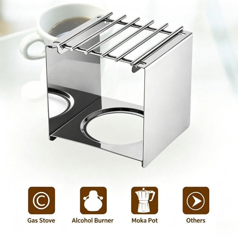 حامل قهوة مربع من الفولاذ المق - مراجعة Camping Cooking Set Stainless Steel وسعره