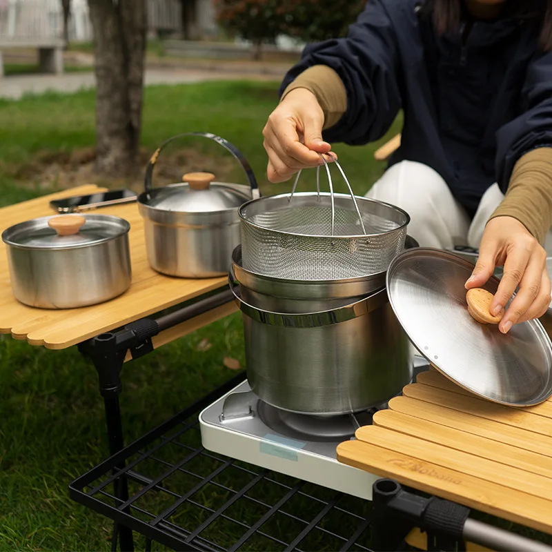 طقم أواني طهي جديد 2026 من الس - مراجعة Camping Cooking Set With Bag وسعره