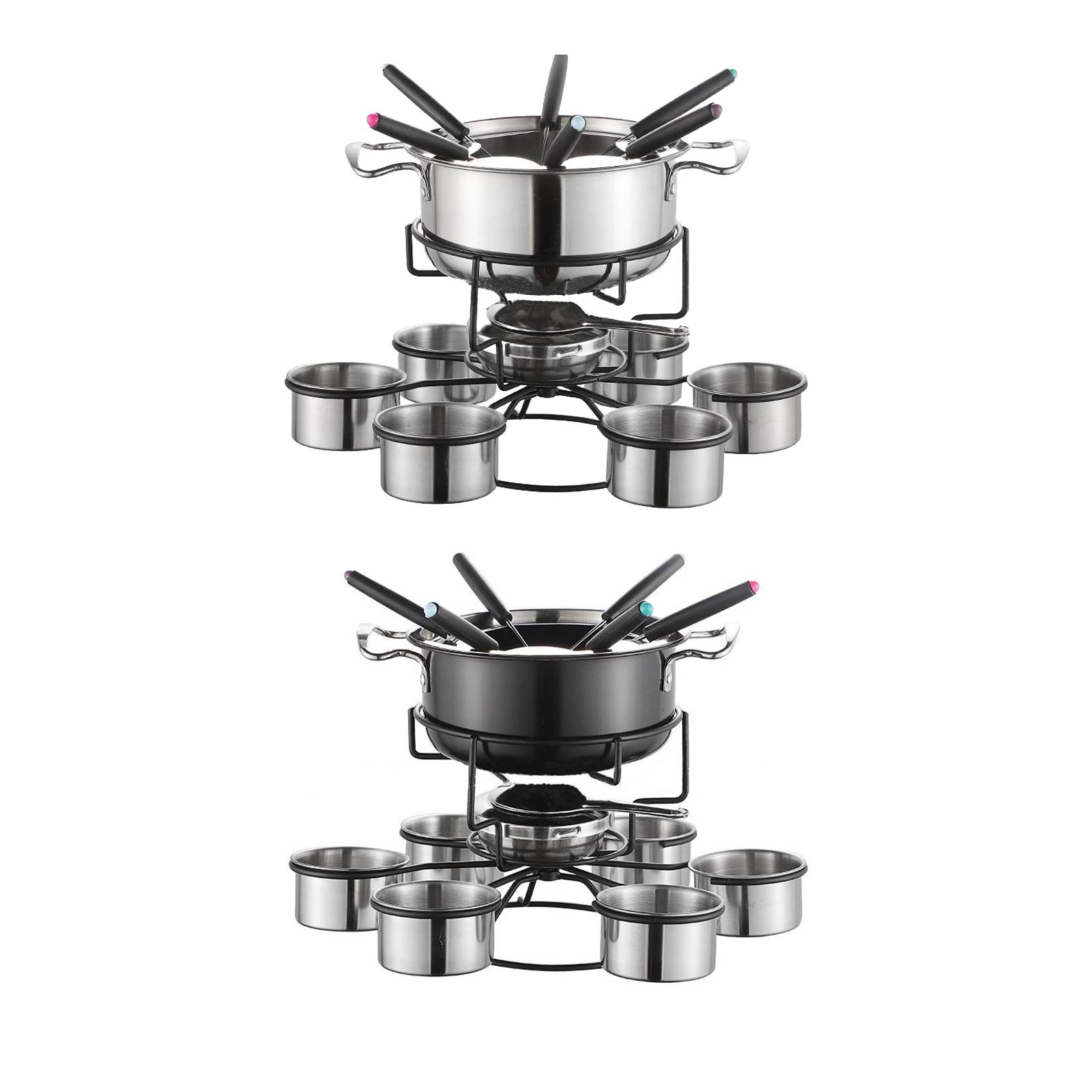 طقم وعاء الفوندو مع موقد طهي م - مراجعة Camping Cooking Set Stainless Steel وسعره