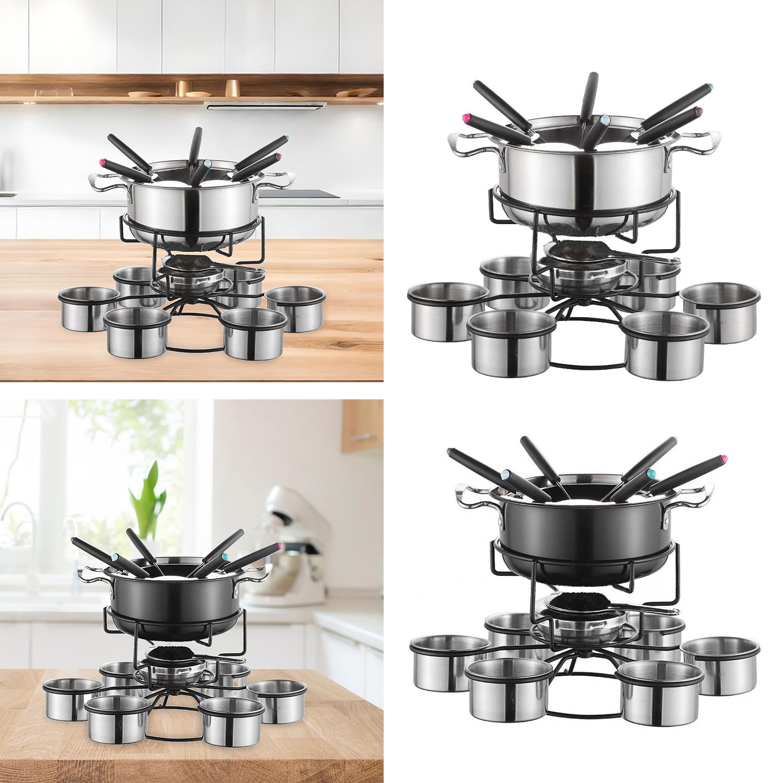 طقم وعاء الفوندو مع موقد طهي م - مراجعة Camping Cooking Set Stainless Steel وسعره