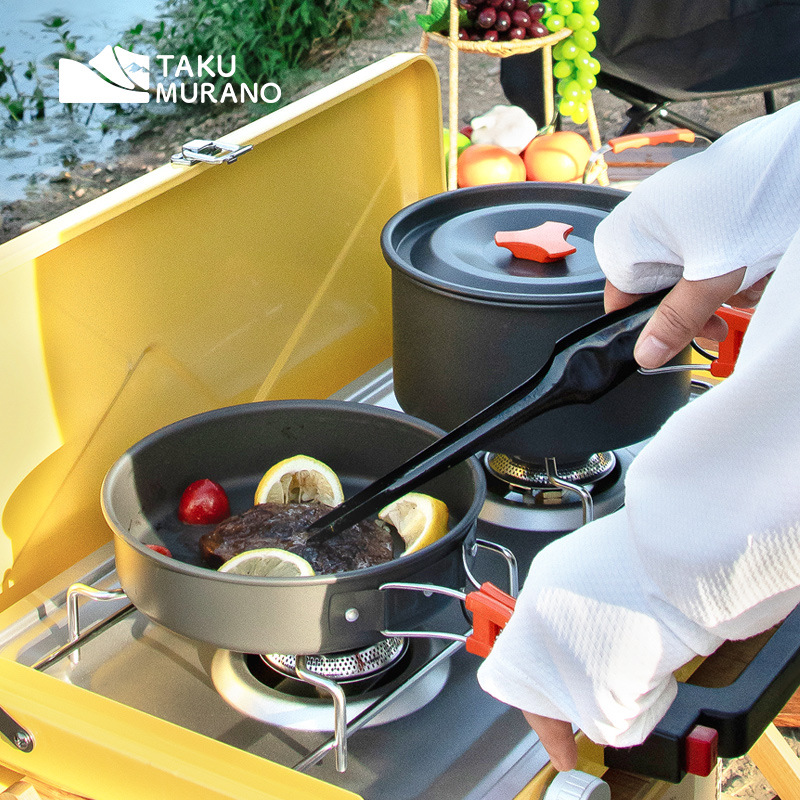 مجموعة أدوات الطهي للتخييم، أو - مراجعة Camping Cooking Set With Bag وسعره