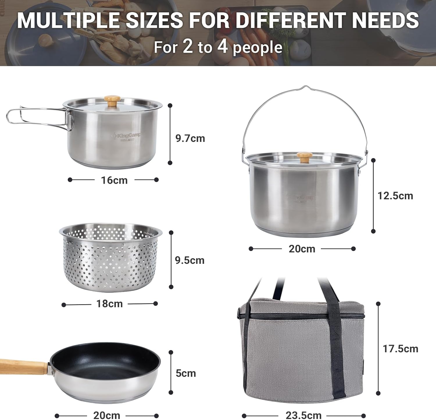 طقم أواني طهي للتخييم من الفول - مراجعة Camping Cooking Set With Bag وسعره