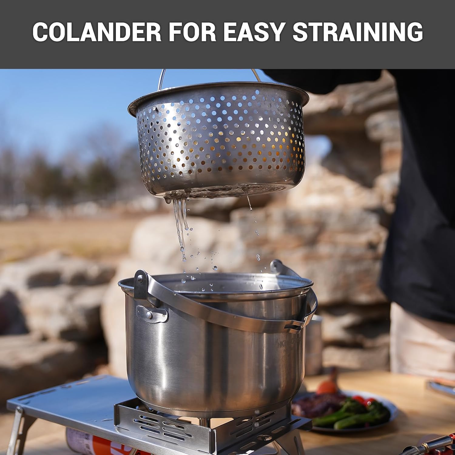 طقم أواني طهي للتخييم من الفول - مراجعة Camping Cooking Set With Bag وسعره