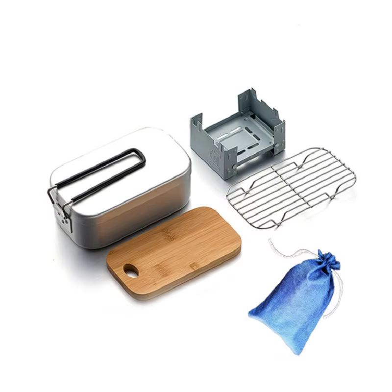 مجموعة فوضى الألومنيوم الخارجي - مراجعة Camping Cooking Sets وسعره
