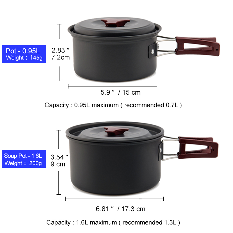 Widesea التخييم طقم حلل استانل - مراجعة Camping Cooking All In One وسعره