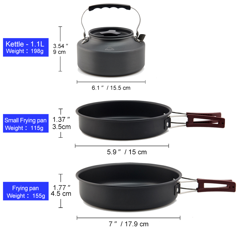 Widesea التخييم طقم حلل استانل - مراجعة Camping Cooking All In One وسعره