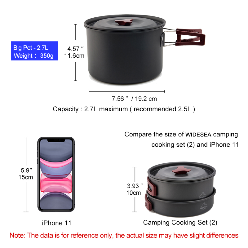 Widesea التخييم طقم حلل استانل - مراجعة Camping Cooking All In One وسعره