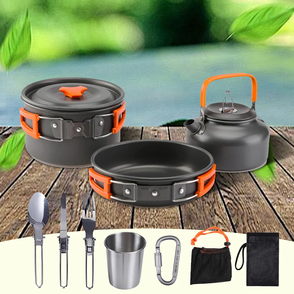 طقم أدوات طهي للتخييم، غلاية و - مراجعة Camping Cooking Sets وسعره