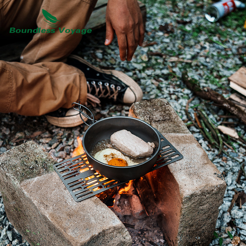 طبق شواء شواء من التيتانيوم ،  - مراجعة Camping Cooking Set Stainless Steel وسعره